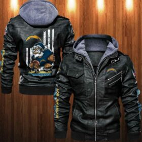 Los-Angeles-Chargers-nfl-Angry-Santa-Claus-Leather-Jacket-custom-For-Fan