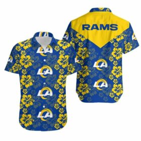 Los-Angeles-Rams-Flowers-Hawaiian-Shirt-For-Fans