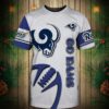 Los Angeles Rams Graphic balls football 3d T shirt custom