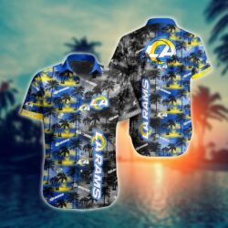 Los-Angeles-Rams-NFL-Hawaiian-Shirts-And-Shorts-For-Fans