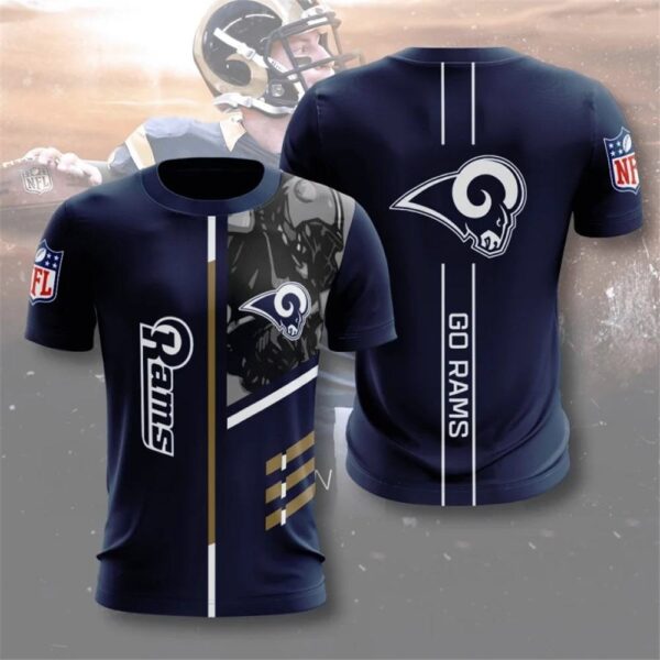 Los Angeles Rams Performance football T shirt 3D custom