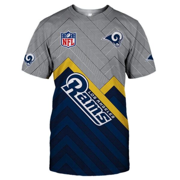 Los Angeles Rams Short Sleeve football 3d T shirt custom
