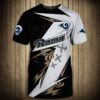 Los Angeles Rams Thunder graphic football 3d T-shirt custom Los Angeles Rams Thunder graphic football 3d T shirt custom