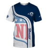 Los Angeles Rams summer football T shirt 3D custom
