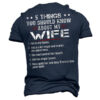 Men's You Should Know About My Wife Print Cotton T Shirt