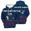 Merry Christmas Season New England Patriots nfl Snoopy 3D Hoodie custom