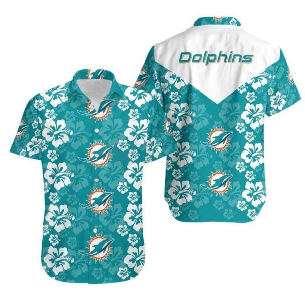 Miami Dolphins Flowers Hawaiian Shirt For Fans