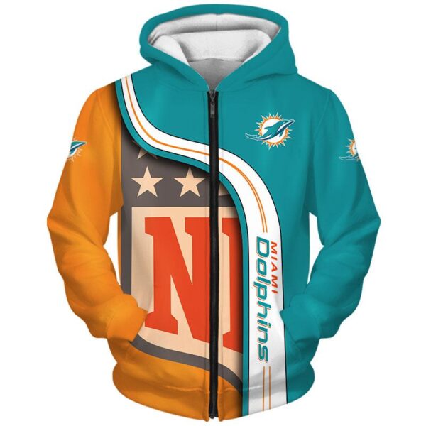Miami Dolphins Hoodie 3D Pullover NFL