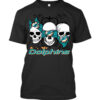 Miami Dolphins T-Shirt 3 Skull Miami Dolphins T Shirt 3 Skull