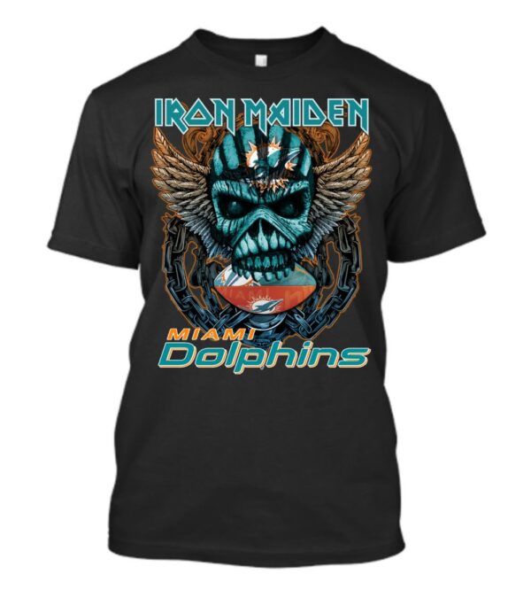 Miami Dolphins T Shirt Iron Maiden