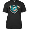 Miami Dolphins T-Shirt Ripped Miami Dolphins T Shirt Ripped