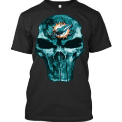 Miami Dolphins T-Shirt Skull V4