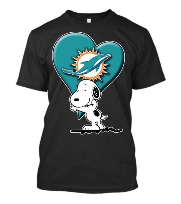 Miami Dolphins T Shirt Snoopy love miami custom for fan