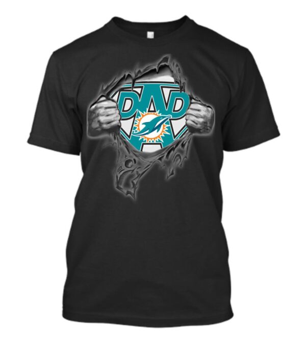 Miami Dolphins T Shirt Super Dad