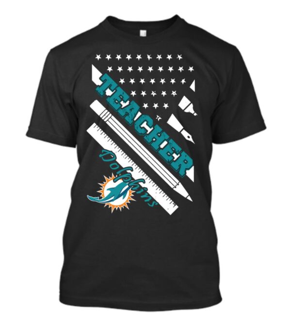 Miami Dolphins T Shirt Teacher american custom for fan
