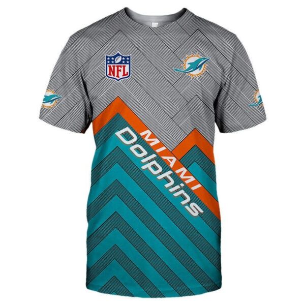 Miami Dolphins football 3d T shirt Short Sleeve custom