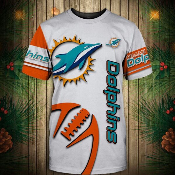 Miami Dolphins football 3d T shirt custom Graphic balls