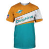 Miami Dolphins football T shirt 3D custom new style