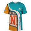 Miami Dolphins football T-shirt 3D custom summer Miami Dolphins football T shirt 3D custom summer