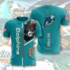 Miami Dolphins football custom T-shirt 3D Performance Miami Dolphins football custom T shirt 3D Performance