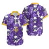 Minnesota Vikings Coconut Leaves And Skulls Hawaiian Shirt For Fans Minnesota Vikings Coconut Leaves And Skulls Hawaiian Shirt For Fans