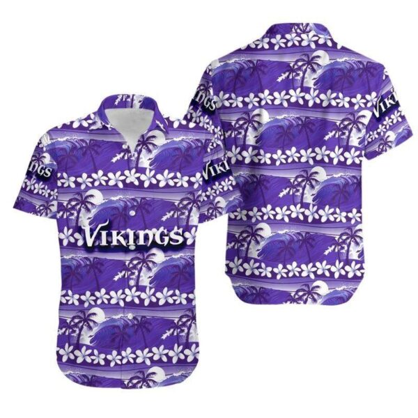 Minnesota Vikings Coconut Trees NFL Hawaiian SHirt For Fans