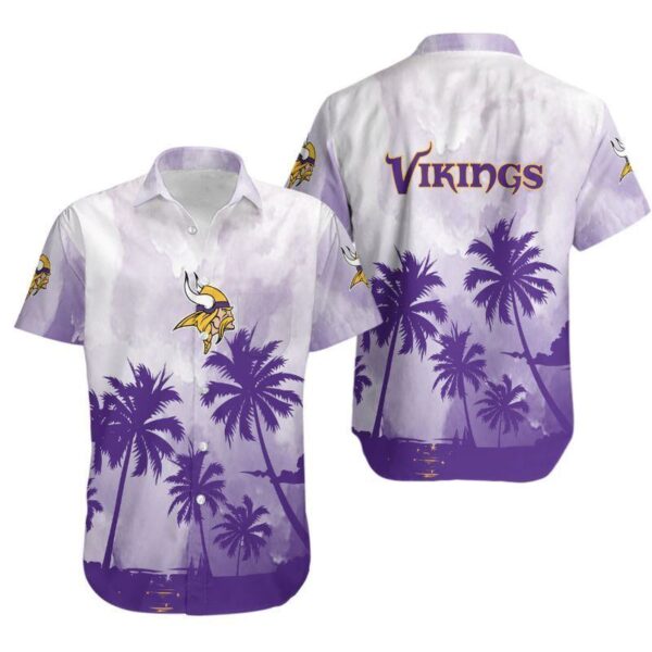 Minnesota Vikings Coconut Trees NFL Hawaiian Shirt For Fans 01