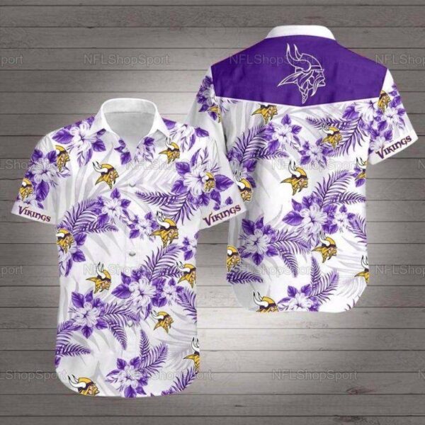 Minnesota Vikings Hawaiian Aloha Shirt For Fans 01