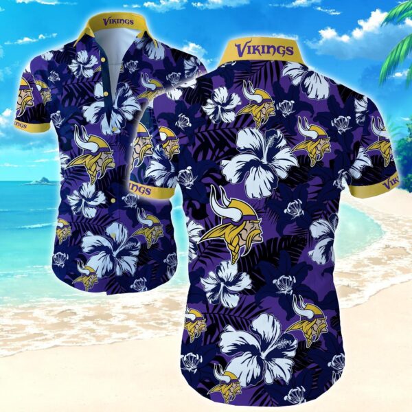 Minnesota Vikings Hawaiian Aloha Shirt For Fans 02