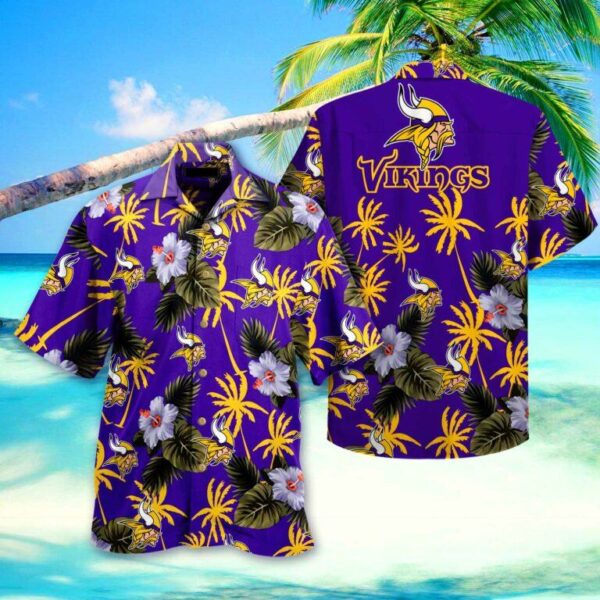 Minnesota Vikings NFL HAWAIIAN SHIRT SHORT 3D FOR FANS