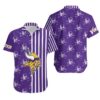 Minnesota Vikings Stripes and Skull Hawaiian Shirt For Fans