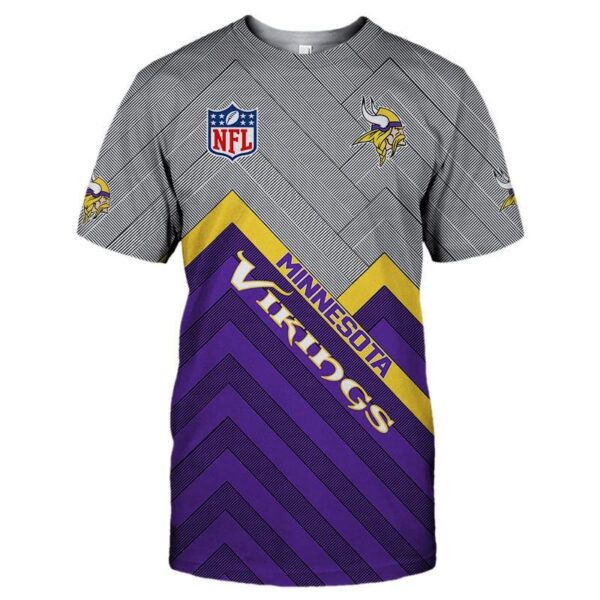 Minnesota Vikings football 3d T shirt Short Sleeve custom cheap