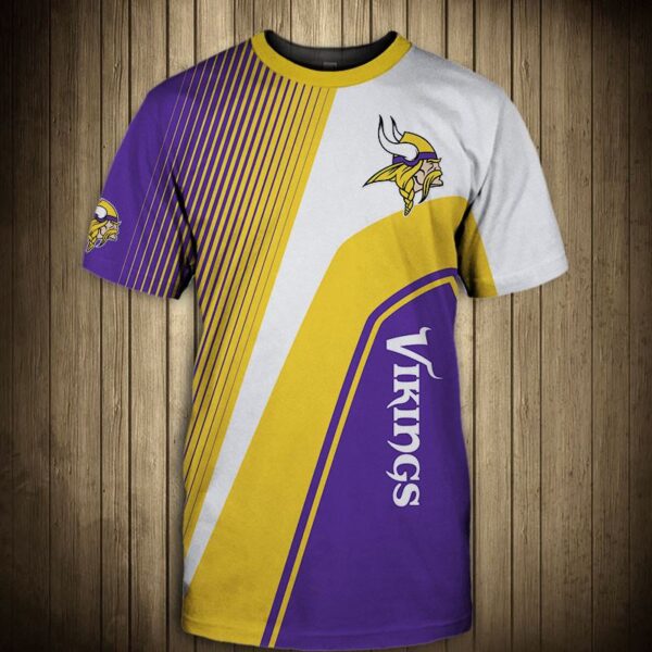 Minnesota Vikings football T shirt 3D Short Sleeve O Neck