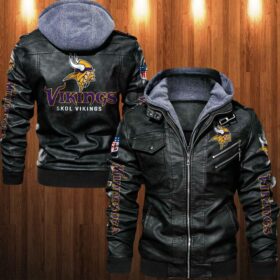 Minnesota Vikings nfl skol viking Leather Jacket custom For Fan