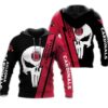 NFL Arizona Cardinals Hoodie full 3D skull for fans