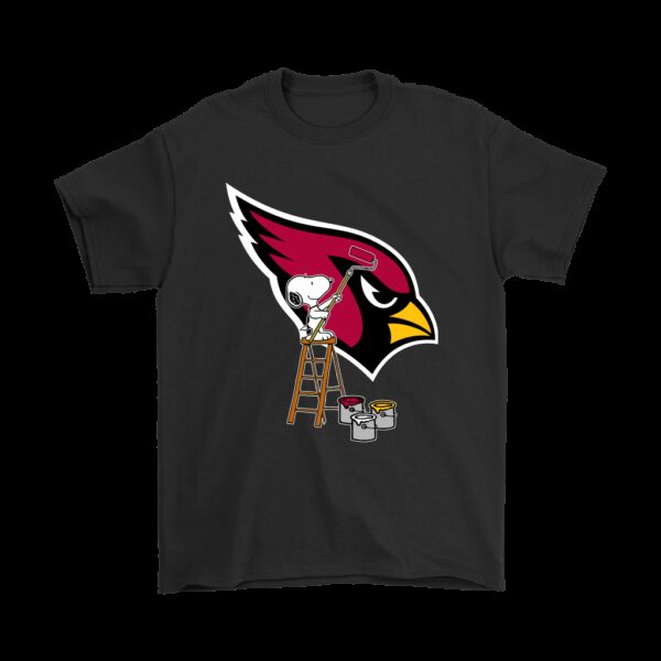 NFL Arizona Cardinals T shirt custom Snoopy Paints The Logo