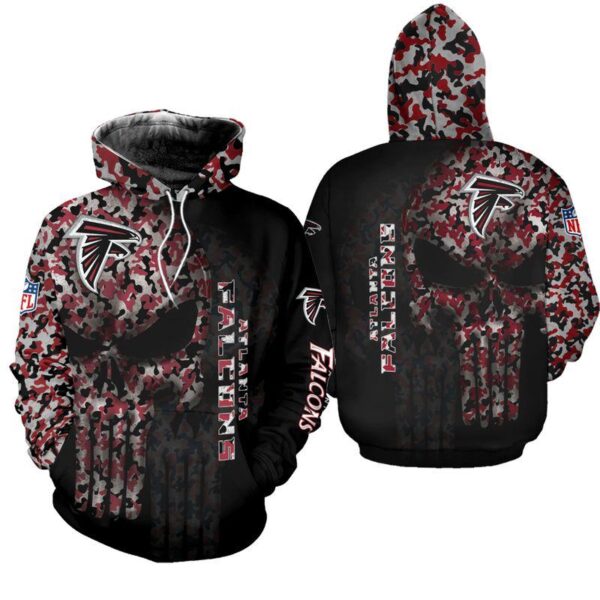 NFL Atlanta Falcons Hoodie Skull Limited Edition 1
