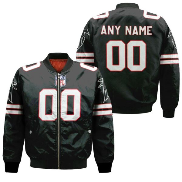 NFL Atlanta Falcons No 00 black new bomber jacket