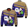 NFL Baltimore Ravens Bomber Jacket Hoodie Sweatshirt T shirt Christmas Mickey Limited Edition
