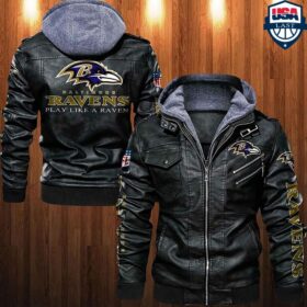 NFL Baltimore Ravens death Leather Jacket custom For Fan