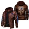 NFL Buffalo Bills Punisher Skull Leather Jacket custom fan