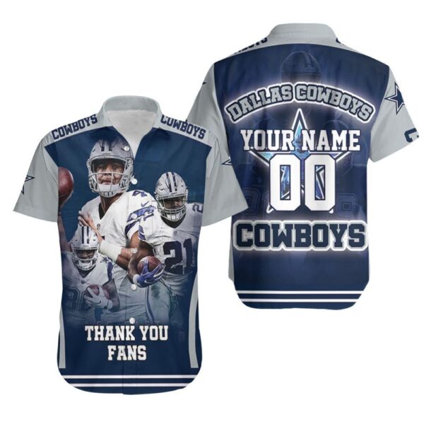 NFL Dallas Cowboy team Hawaiian 3D shirt thanks fans