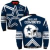 NFL Dallas Cowboys Bomber Jacket Blue Cheap For Fans NFL Dallas Cowboys Bomber Jacket Blue Cheap For Fans