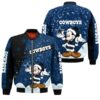 NFL Dallas Cowboys Bomber Jacket Hoodie Sweatshirt T shirt Christmas Mickey Mouse Limited Edition