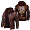 NFL Dallas Cowboys Punisher Skull Leather Jacket custom fan
