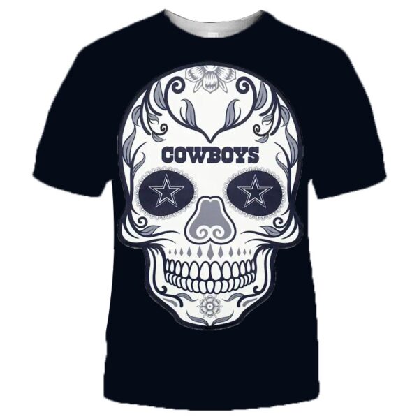 NFL Dallas Cowboys T shirt cool skull for fans