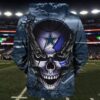 NFL Dallas Cowboys full 3D skull ZIP HOODIE