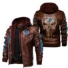 NFL Detroit Lions Punisher Skull Leather Jacket custom fan NFL Detroit Lions Punisher Skull Leather Jacket custom fan