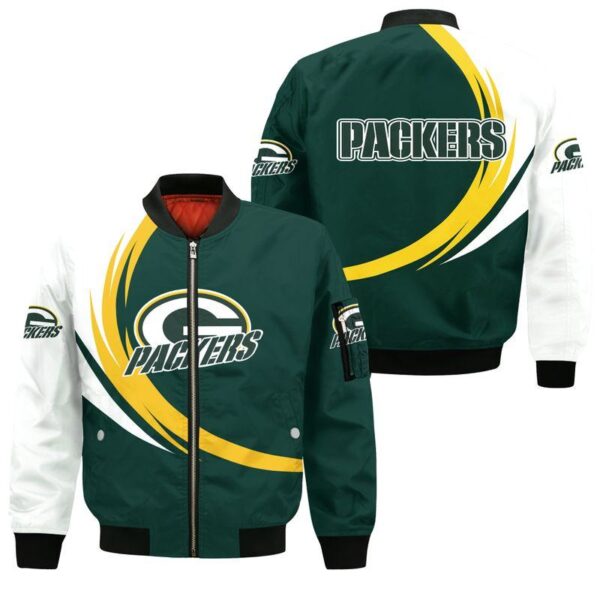 NFL Green Bay Packers Bomber Jacket Limited Edition All Over Print