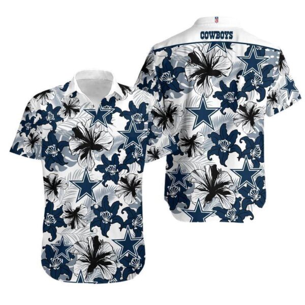 NFL Hawaiian Button Dallas Cowboys Shirt 3D